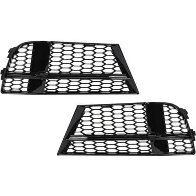 Voorbumper Mistlamp Grille 8V3807681AE Mistlamp Grille Sierlijst voor A3 8V S-Line 2016-2020 Glanzend Zwart black