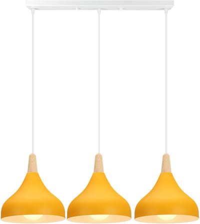 Kroonluchter Moderne Slaapkamer 3 Hanglamp Scandinavische Plafondlamp voor Woonkamer Keuken Geel