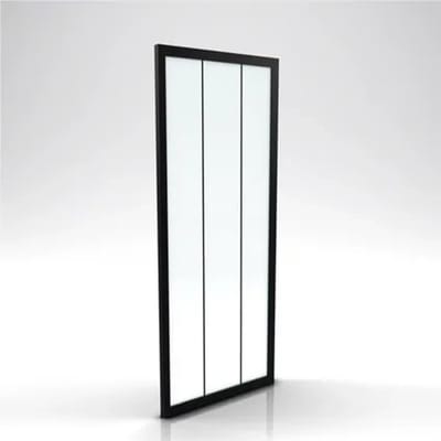Aurlane - Zijwand Factory 90 X 200cm - Zwart Profiel - 6 Mm Helder Glas