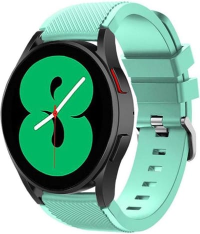 Strap-it Siliconen bandje - geschikt voor Samsung Galaxy Watch 7 (40 & 44mm) / Galaxy Watch 6 (Classic) / Galaxy Watch 5 / Watch 5 Pro / Watch 4 (Classic) / Watch FE / Garmin Vivoactive 3/5 - geschikt voor Galaxy Watch 4-5-6 alle varianten - aqua