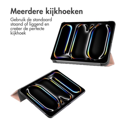 imoshion Tablet Hoes - Geschikt voor Apple iPad Pro 11 (2025) M5 / Pro 11 (2024) M4 - Trifold Bookcase - Rosé goud