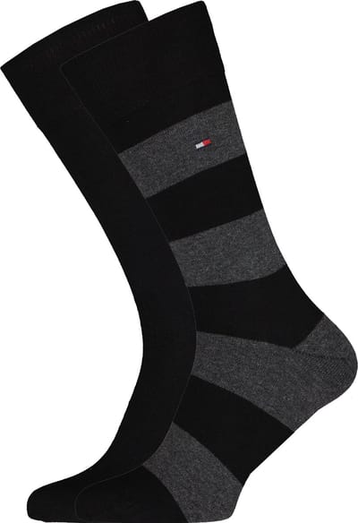Tommy Hilfiger MEN RUGBY SOCK 2P Mannen Sokken Maat 39-42
