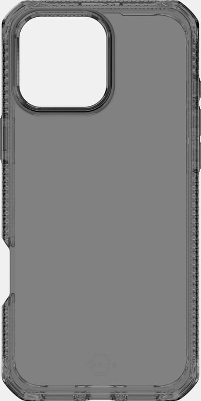 ITSKINS Hoesje geschikt voor Apple iPhone 16 Pro Telefoonhoesje Flexibel TPU | ITSKINS Level 2 SpectrumClear R Backcover Shockproof | Schokbestendig iPhone 16 Pro Telefoonhoesje | Anti Shock Proof - Smoke | Zwart