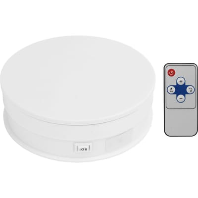 Stilstaande Draaitafel 15cm Afstandsbediening Snelheid Elektrische Roterende Draaitafel Display Standaard Fotografie Video Opname Props wit