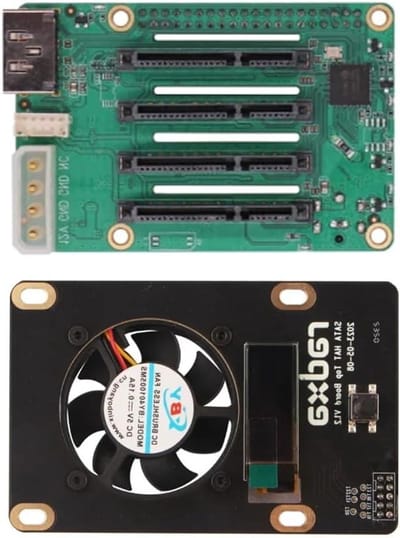 Raspberry Pi 5 SATA HAT - NAS Server Uitbreiding - Opslag Uitbreiden - Vijf SATA Interfaces
