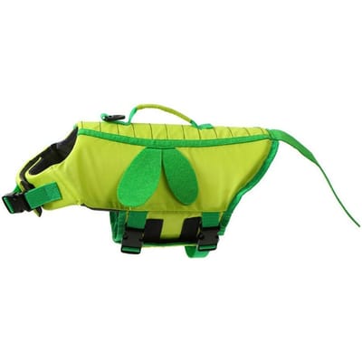 Petite Abeille Chien de Compagnie Gilet de Sauvetage Respirant Réglable Vêtements de Natation pour Chien Doux Vêtements de Bain d'Été Extérieur (green,XXS)