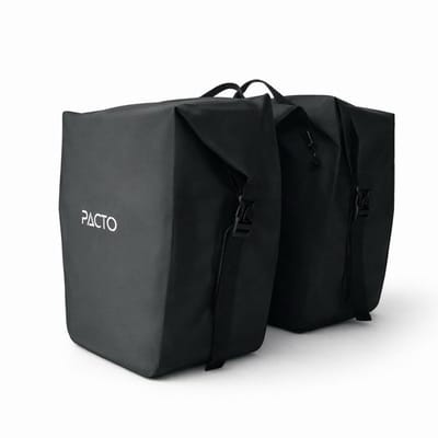 PACTO - Dubbele fietstas - zwart - 36L
