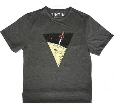 Tintinimaginatio - Kuifje Shirt - Raket naar de maan - XS
