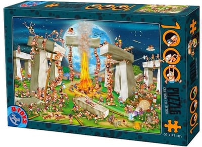 D-Toys legpuzzel Cartoon Stonehenge 1000 stukjes puzzelspel.