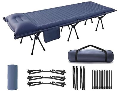 Inklapbaar Campingbed - Ultr licht Veldbed met Antiripstop en Draagbare Slaapmat voor Outdoor, Indoor en Strand - Belastbaarheid tot 160 kg