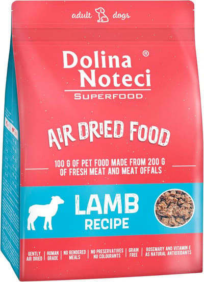 Luchtgedroogd SuperFood voor honden - Lam - 1kg - 2.2lbs