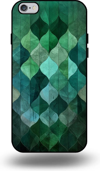 Smartphonica Telefoonhoesje geschikt voor iPhone 6/6s Plus met groene bladeren opdruk - TPU backcover case green leaf design - Groen geschikt voor iPhone 6/6s Plus