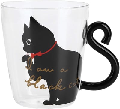 Dailygoody - Koffie Thee Mokken - Diervormige Handgemaakte Mokken - Grappige Kat Mok - Zwarte Kat - Nieuwigheid voor Kinderen - Kattenliefhebbers