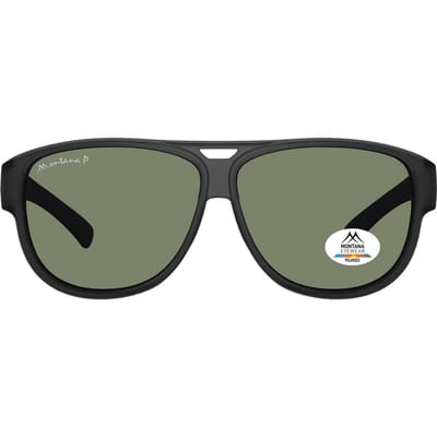 Montana Aviator Unisex Mat Grijs G15 Gepolariseerd FO6 Fit Over Bril Zonnebril