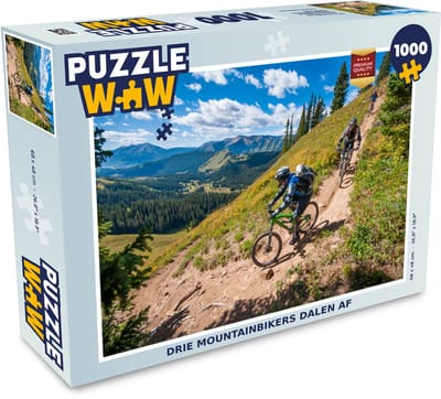 Puzzel Drie mountainbikers dalen af - Legpuzzel - Puzzel 1000 stukjes volwassenen