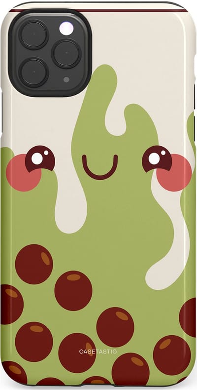 Casetastic Hoesje Geschikt voor Apple iPhone 11 Pro Max - Stijlvolle Beschermende Duo-layer Case - Smeltende pistache bolletjes