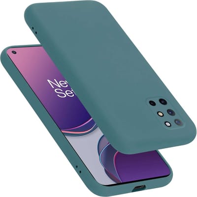 Cadorabo Hoesje geschikt voor OnePlus 8T in LIQUID GROEN - Beschermhoes gemaakt van flexibel TPU silicone Case Cover