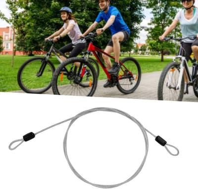 Veilige Rvs Beveiligingskabel van 100 cm met Lussen voor Tassen, Koffers en Fietsen
