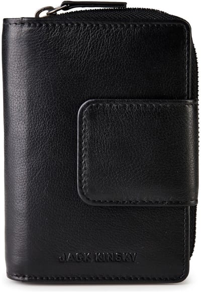 Jack Kinsky Livorno 511 Portemonnee RFID-bescherming Leer 9.5 cm - Dames - Staand formaat - schwarz