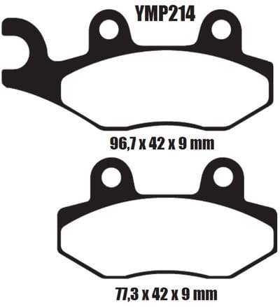 Motor remblokken linker voorzijde Triumph Trident 750 1992 - 1998 YMP214 remblok rem links voor