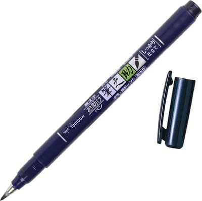 Tombow Fudenosuke Brushpennen Set van 2: Hardbrush en een Softbrush