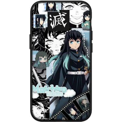 voor iPhone 15 14 Xiaomi Redmi Note 13 12 11 Pro Max X 8 7 XR 9 Samsung Galaxy A24 A15 S24 S23 Huawei OPPO A38 Demon Slayer Muichiro Tokito Telefoonhoesje for Redmi Note 8T aero