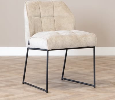 Bronx71® Scandinavische eetkamerstoel Jelle taupe - stoel