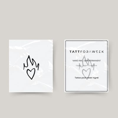Tijdelijke tattoo on fire | Neptattoo volwassenen | Tijdelijke tattoo voor volwassenen | Temporary tattoo | Plaktattoos voor volwassenen | Neptattoos | Probeer zorgeloos een tattoo | tattforaweek