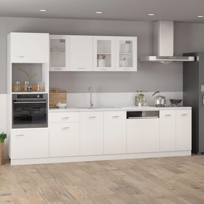 vidaXL - Magnetronkast - Lyon - 60x57x207 - cm - bewerkt - hout - wit
