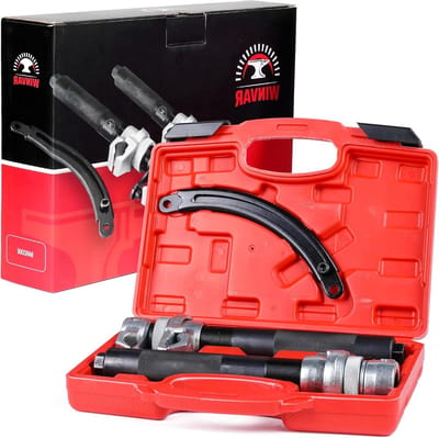 Veercompressor Tool - Ophanging Reparatie - Onderdelen Vervangen - Versterkte Stalen Klauwen - 2 Stuks - Zwart