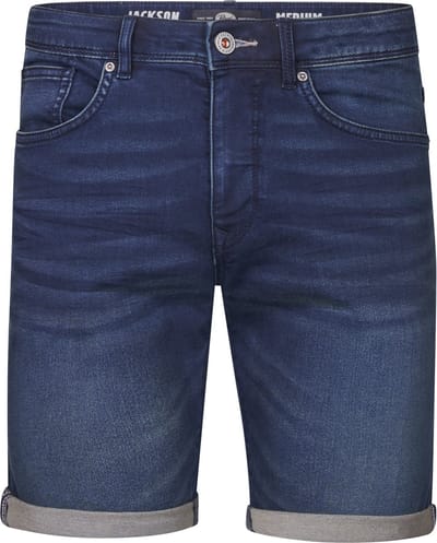 Petrol Industries Heren Denim Short - Slim Fit - Stretch - Korte Broek - Elastische Tailleband - Spijkerbroek - Herenkleding - Blauw - Maat M