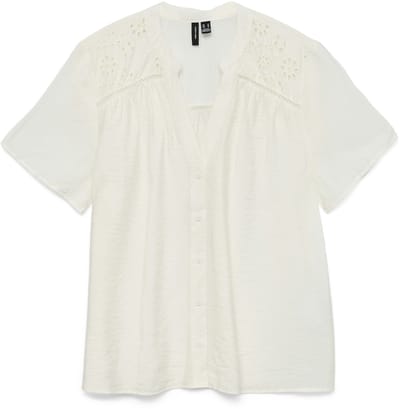 VERO MODA MATERNITY - VMMJOSIE SS EMB TOP WVN - Dames - Blouses