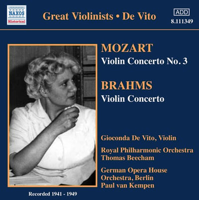 Gioconda De Vito - Violin Concerto No. 3 | Violin Concerto | Great Violinists • De Vito (CD)