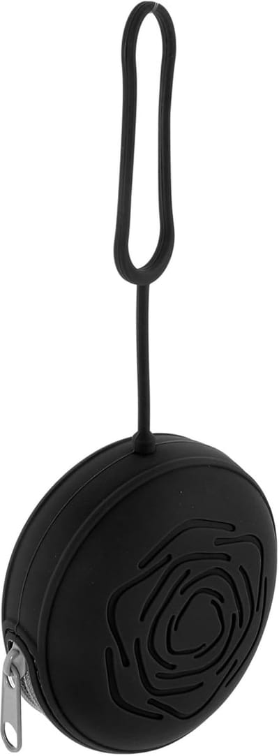 Menstruatiecup Opbergdoos - Periode Geval Houder - Hygiënisch Opbergen - Flexibel Siliconen Materiaal - 9x9x4 cm - Zwart