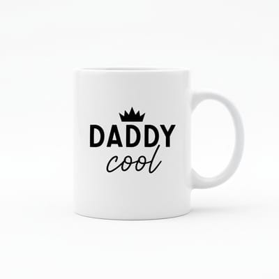 Daddy Cool Koffiemok 330 ml – Minimalistische Keramische Mok voor Coole Papa’s & Vaderdag Cadeau