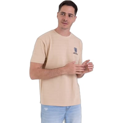 T-shirt in gestreepte piqué stof Camberabero