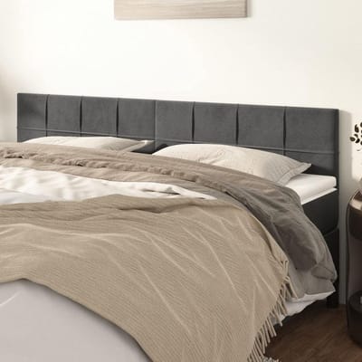 Hoofdbord Bed - Bedhoofdeinde Set - Comfortabel Lezen - In hoogte verstelbaar - 2 stuks 90 cm - Donkergrijs