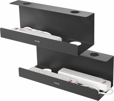 Onder bureau kabelbeheerladen 43 cm - 2 Stuks - Snoerorganisatoren voor kantoor en thuis