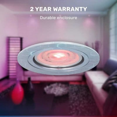 HOFTRONIC SMART Chandler - Smart inbouwspot - IP20 voor binnen - 4.8 Watt 345 Lumen - Kantelbaar - Wifi + Bluetooth - RGBWW - GU10 - Google Home,