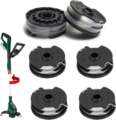 Set van 6 Draadspoelen voor Grastrimmer met Diameter 1.6 mm en Lengte 8.3 m Geschikt voor Tuintrimmers, Draadspoelen en Tuinonderhoud