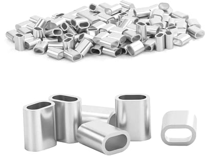 Aluminium Persklemmen - Draadkabelklemmen Hulzen - Kabel Verbindingen Maken - 120 Stuks Set - 3 mm Diameter - Zilver