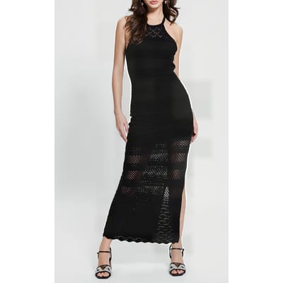 GUESS  Eco Sl Amelie Maxi Dress Jet Black A996 Taglia: XS | Maxi abiti Outlet | Donna | Nero
