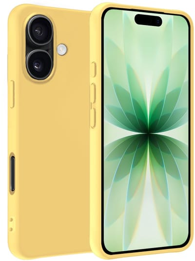 Hoesje Geschikt voor Apple iPhone 17 - Sterk & Shockproof - Hoes Cover - Siliconen Case - Geel