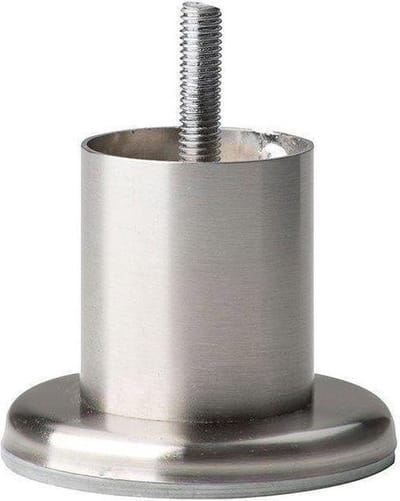 Ronde RVS Meubelpoot - 5 cm (M8) - Bankonderdeel