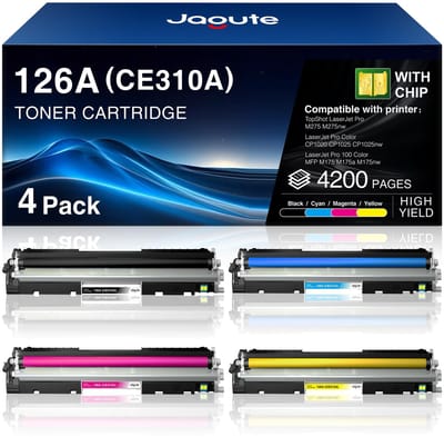 Dailygoods- Toner Compatibel met HP 126A CE310A - Inkt Cartridges - Toner Haar - Tuner - Tongreiniger - Schokbestendig - Inktcartridge