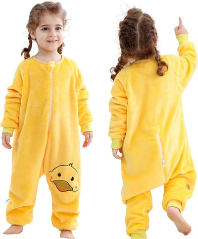 Slaapzak met Voeten voor Kinderen, Winter Pyjama, 2,5 Tog, Geschikt voor 4-5 Jaar