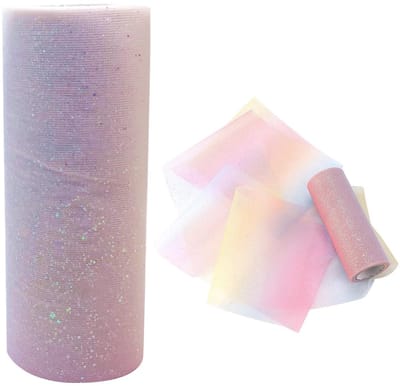 Dailygoods- Netstof Veelkleurig - Decoratief Gaas - Tafeldecoratie - Feestdecoratie - Knutselmateriaal - Afmetingen 15 cm x 900 cm