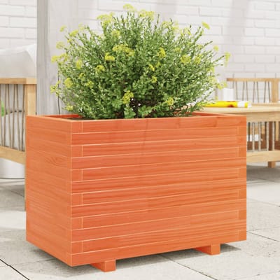 vidaXL - Plantenbak - 70x40x49,5 - cm - massief - grenenhout - wasbruin