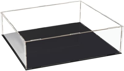 Allecto - Acryl Vitrine - Beschermbox voor Figuren - Stofbestendig - Zwart - Presentatiekubus - Thuisopslag - 30x25x10 cm
