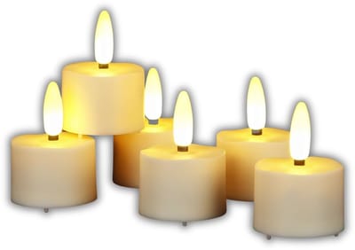 DnA® Oplaadbare LED Kaarsen met Afstandsbediening - 6 Stuks - Bewegende Vlam - Warm Wit - 4cm x 4cm x 5cm